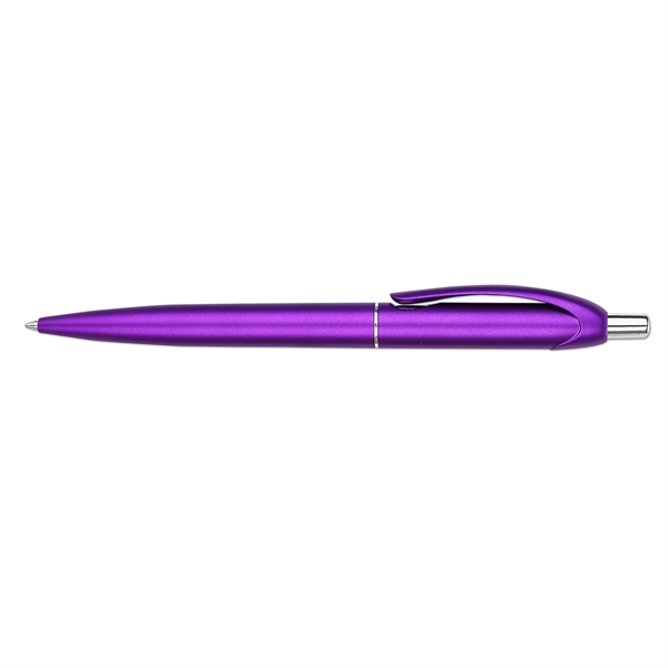 Sleek, metallic colored barrel retractable ballpoint pen.... from ASI 67675 Liqui-Mark Corp