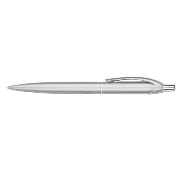 Sleek, metallic colored barrel retractable ballpoint pen.... from ASI 67675 Liqui-Mark Corp