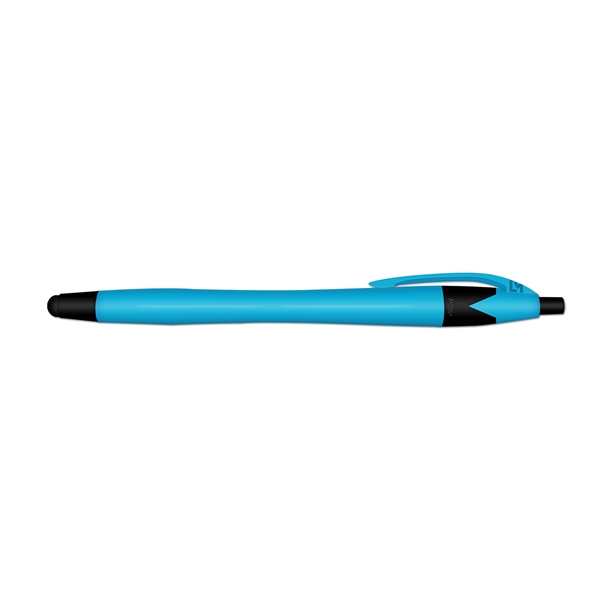 Stylus & Retractable Ball Point Pen Combo with Neon Barrels... from ASI 67675 Liqui-Mark Corp