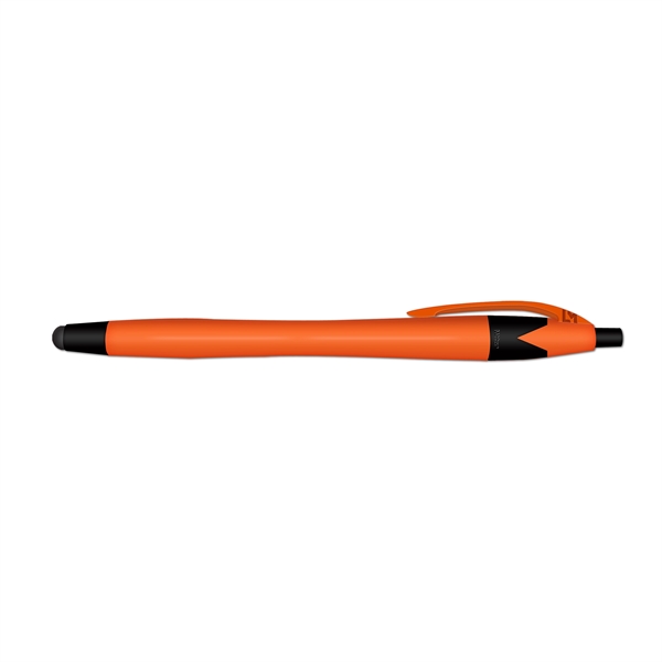 Stylus & Retractable Ball Point Pen Combo with Neon Barrels... from ASI 67675 Liqui-Mark Corp