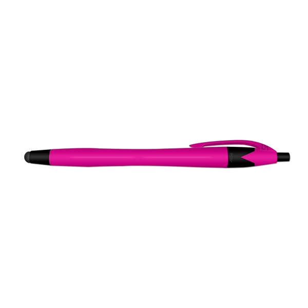 Stylus & Retractable Ball Point Pen Combo with Neon Barrels... from ASI 67675 Liqui-Mark Corp