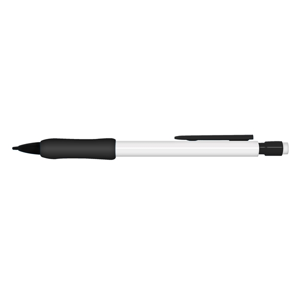 Mechanical pencil with white barrel and colored trim. Refillable.... from ASI 67675 Liqui-Mark Corp