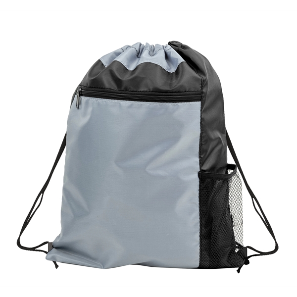 Zippered Pocket Drawstring Cinch Bag... from ASI 40515 BILD Enterprises LLC / Ben-Line