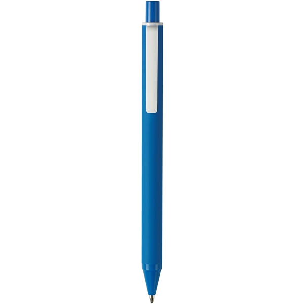 Sleek, soft-touch barrel pen available in several colors accented with a... from ASI 82498 RiteLine LLC
