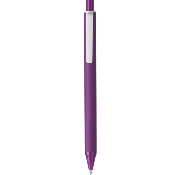 Sleek, soft-touch barrel pen available in several colors accented with a... from ASI 82498 RiteLine LLC