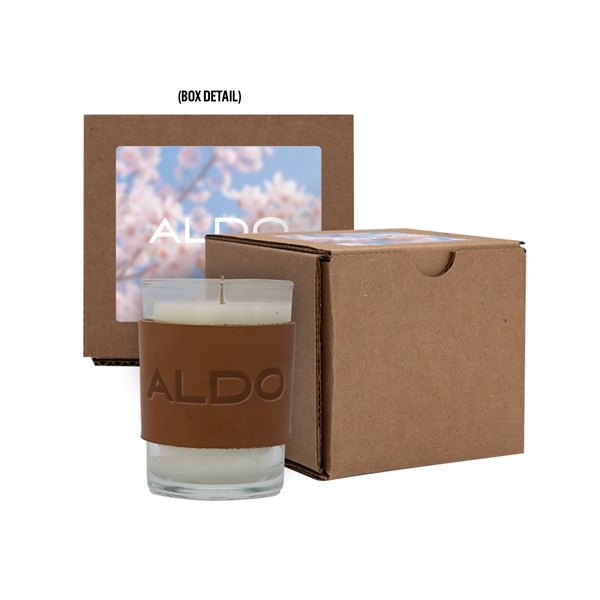 8 oz. candle giftbox includes a leather sleeve with wooden wick... from ASI 88060 Snugz/USA Inc / SnugZ USA®