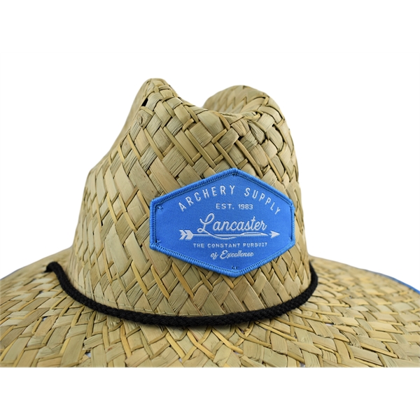Custom Lifeguard Straw Hat with Full color Patch and Custom graphic... from ASI 72657 Active Life Promo / Apres Ski Active Life Promo