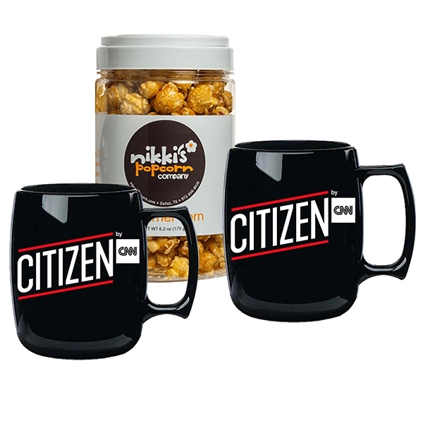 Cozy Courier Gift Set: 2 acrylic Courier mugs and a 4-cup... from ASI 80060 VisionUSA