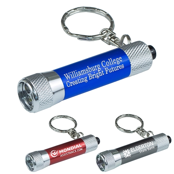 Aluminum keychain-style flashlight with 3 bright white LEDs.... from ASI 62660 Innovation Line