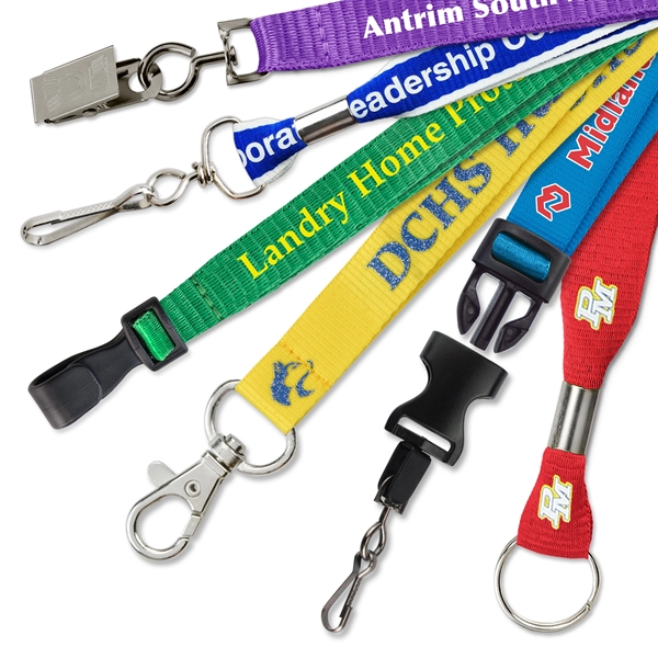 Quality custom silkscreen lanyards with a huge selection of attachment options.... from ASI 79898 Promovision / PROMOVISION
