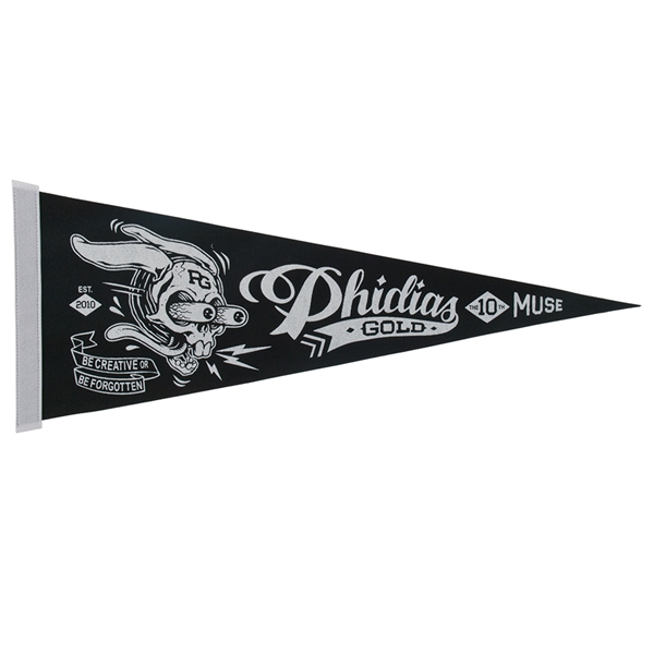 Felt 9" x 24" pennant with edge strip.... from ASI 77280 Pepco Poms / Pepco Poms