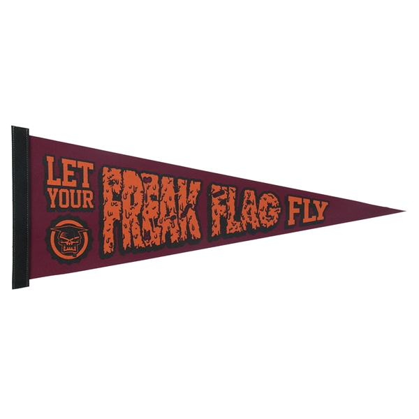Felt 9" x 24" pennant with edge strip.... from ASI 77280 Pepco Poms / Pepco Poms