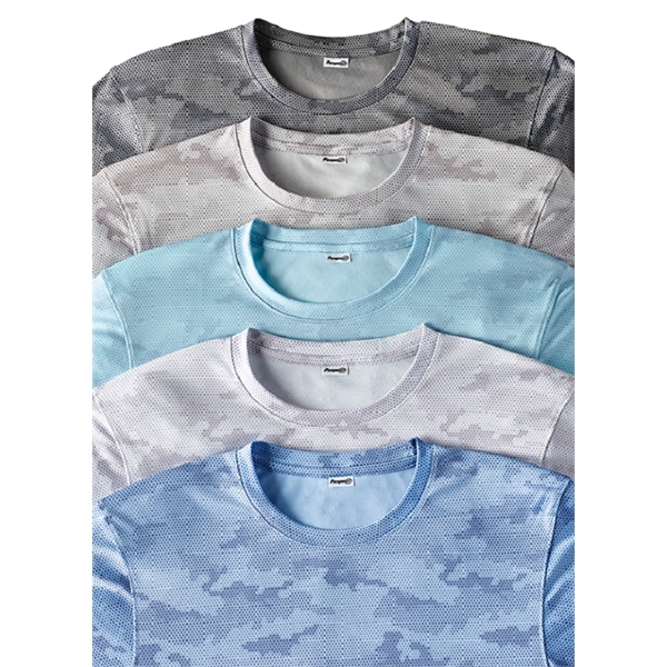 Long Sleeve Performance Tee with all over Hex Camo Sublimated Print... from ASI 85988 Century Place Apparel