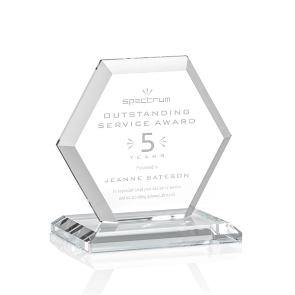 The Barnett Award features a beautifully beveled Starfire Crystal Hexagon mounted... from ASI 84592 St Regis Group / St Regis