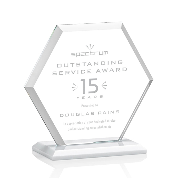 The Barnett Award features a beautifully beveled Starfire Crystal Hexagon mounted... from ASI 84592 St Regis Group / St Regis