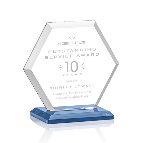 The Barnett Award features a beautifully beveled Starfire Crystal Hexagon mounted... from ASI 84592 St Regis Group / St Regis