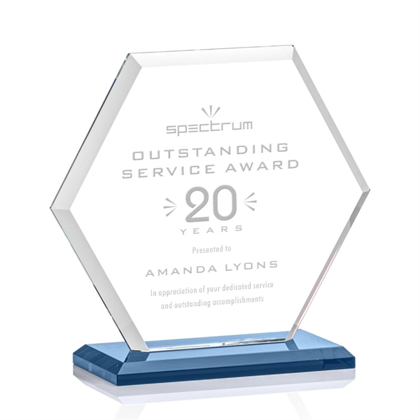 The Barnett Award features a beautifully beveled Starfire Crystal Hexagon mounted... from ASI 84592 St Regis Group / St Regis