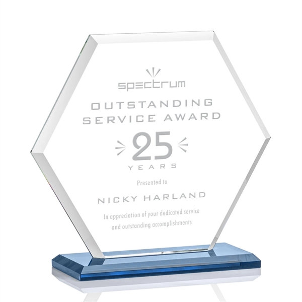 The Barnett Award features a beautifully beveled Starfire Crystal Hexagon mounted... from ASI 84592 St Regis Group / St Regis