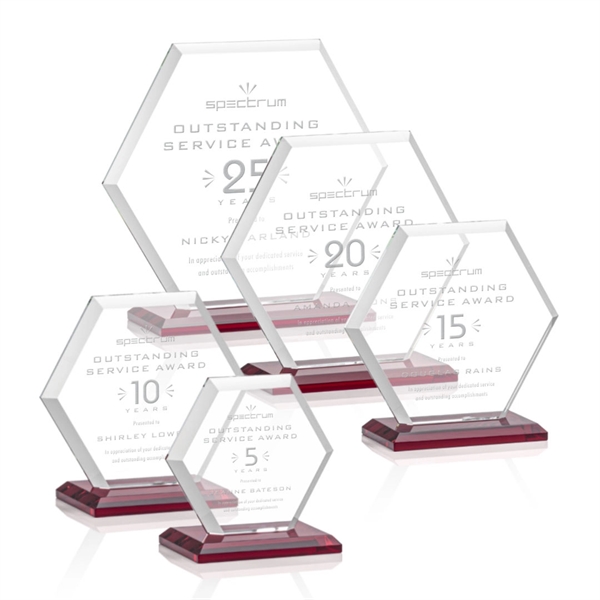 The Barnett Award features a beautifully beveled Starfire Crystal Hexagon mounted... from ASI 84592 St Regis Group / St Regis