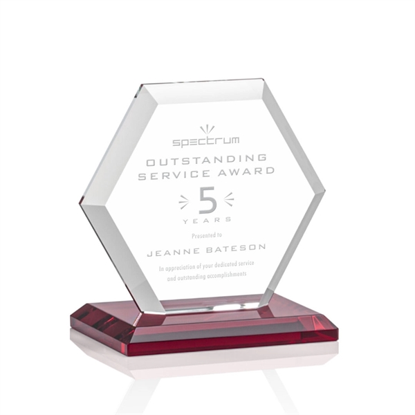 The Barnett Award features a beautifully beveled Starfire Crystal Hexagon mounted... from ASI 84592 St Regis Group / St Regis