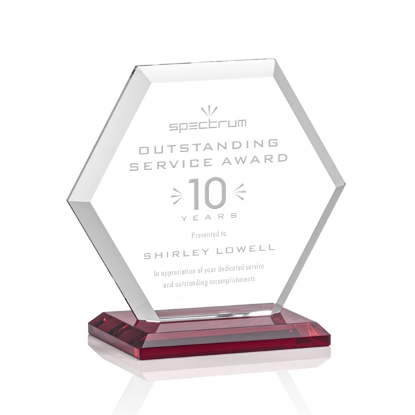 The Barnett Award features a beautifully beveled Starfire Crystal Hexagon mounted... from ASI 84592 St Regis Group / St Regis