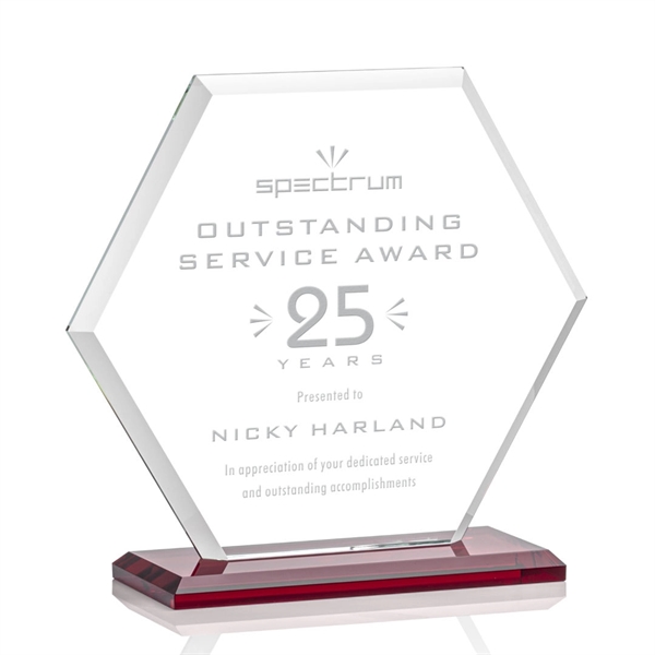 The Barnett Award features a beautifully beveled Starfire Crystal Hexagon mounted... from ASI 84592 St Regis Group / St Regis