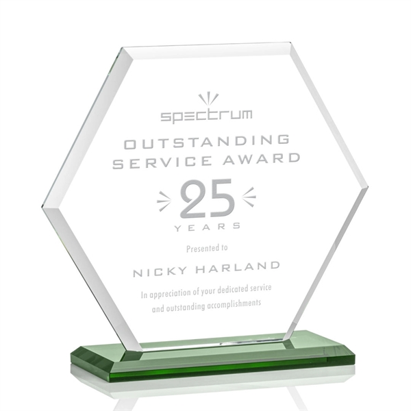 The Barnett Award features a beautifully beveled Starfire Crystal Hexagon mounted... from ASI 84592 St Regis Group / St Regis