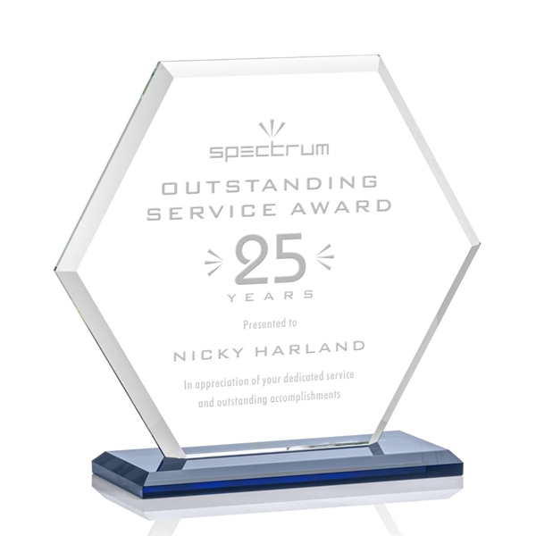 The Barnett Award features a beautifully beveled Starfire Crystal Hexagon mounted... from ASI 84592 St Regis Group / St Regis