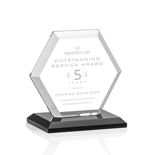 The Barnett Award features a beautifully beveled Starfire Crystal Hexagon mounted... from ASI 84592 St Regis Group / St Regis