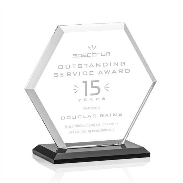 The Barnett Award features a beautifully beveled Starfire Crystal Hexagon mounted... from ASI 84592 St Regis Group / St Regis