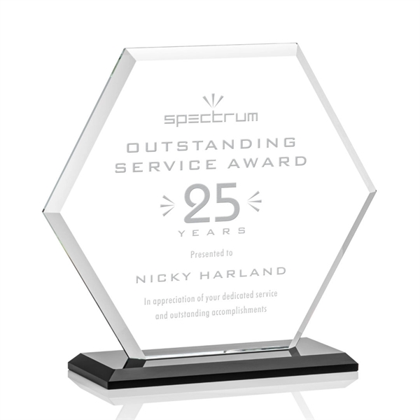 The Barnett Award features a beautifully beveled Starfire Crystal Hexagon mounted... from ASI 84592 St Regis Group / St Regis