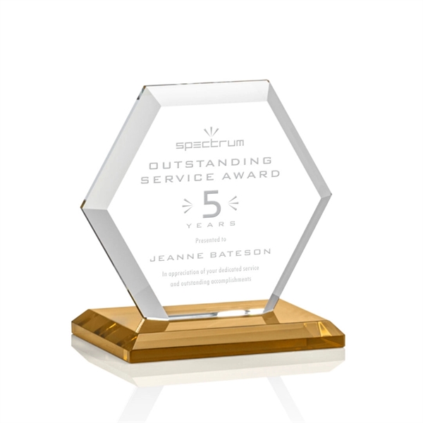 The Barnett Award features a beautifully beveled Starfire Crystal Hexagon mounted... from ASI 84592 St Regis Group / St Regis