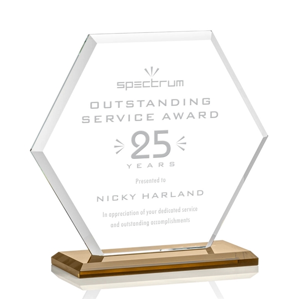 The Barnett Award features a beautifully beveled Starfire Crystal Hexagon mounted... from ASI 84592 St Regis Group / St Regis