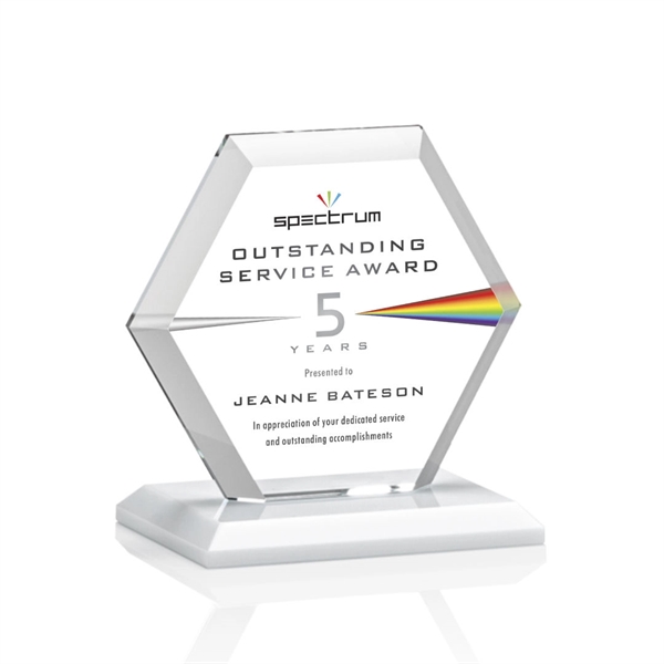 The Barnett Award features a beautifully beveled Starfire Crystal Hexagon mounted... from ASI 84592 St Regis Group / St Regis