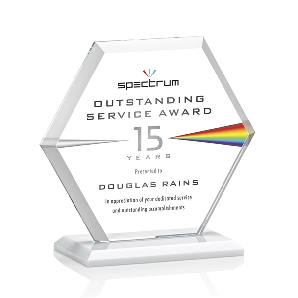 The Barnett Award features a beautifully beveled Starfire Crystal Hexagon mounted... from ASI 84592 St Regis Group / St Regis