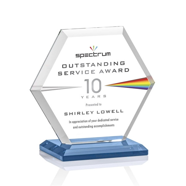 The Barnett Award features a beautifully beveled Starfire Crystal Hexagon mounted... from ASI 84592 St Regis Group / St Regis