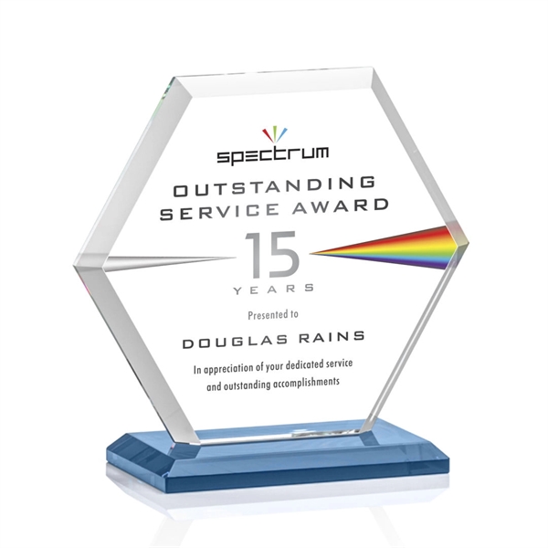 The Barnett Award features a beautifully beveled Starfire Crystal Hexagon mounted... from ASI 84592 St Regis Group / St Regis