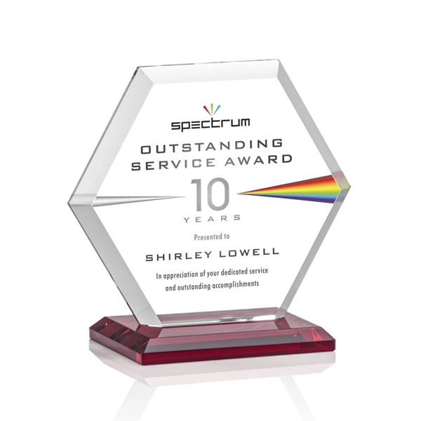 The Barnett Award features a beautifully beveled Starfire Crystal Hexagon mounted... from ASI 84592 St Regis Group / St Regis