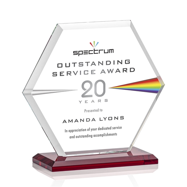 The Barnett Award features a beautifully beveled Starfire Crystal Hexagon mounted... from ASI 84592 St Regis Group / St Regis