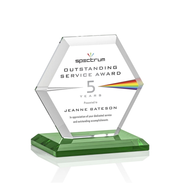 The Barnett Award features a beautifully beveled Starfire Crystal Hexagon mounted... from ASI 84592 St Regis Group / St Regis