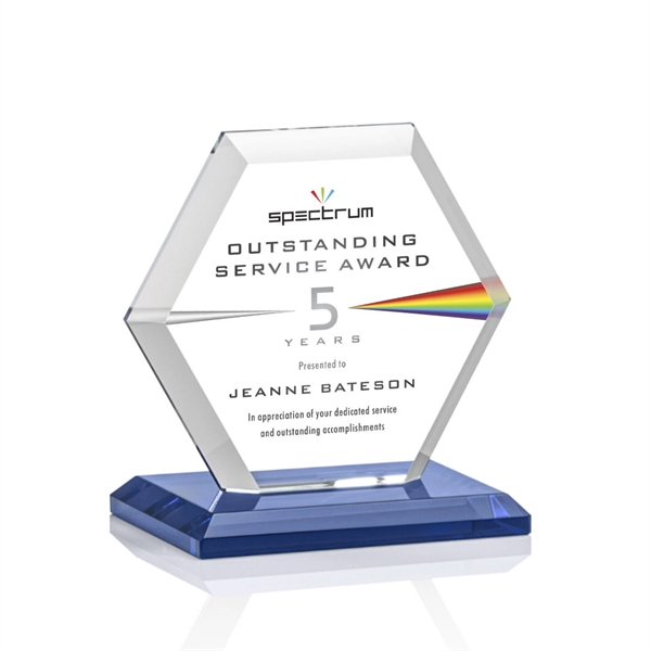 The Barnett Award features a beautifully beveled Starfire Crystal Hexagon mounted... from ASI 84592 St Regis Group / St Regis