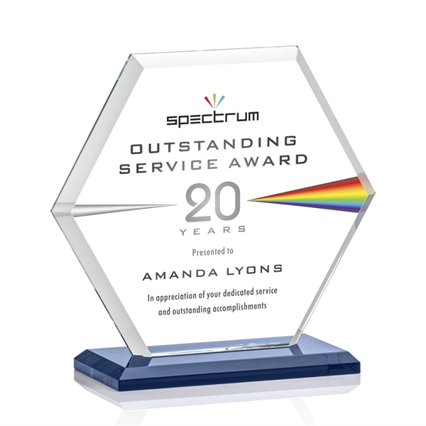 The Barnett Award features a beautifully beveled Starfire Crystal Hexagon mounted... from ASI 84592 St Regis Group / St Regis