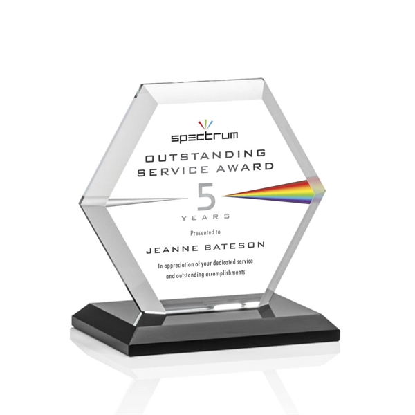 The Barnett Award features a beautifully beveled Starfire Crystal Hexagon mounted... from ASI 84592 St Regis Group / St Regis