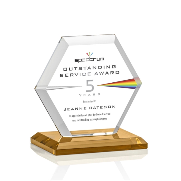 The Barnett Award features a beautifully beveled Starfire Crystal Hexagon mounted... from ASI 84592 St Regis Group / St Regis