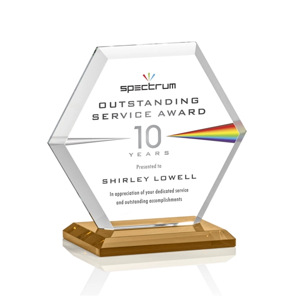 The Barnett Award features a beautifully beveled Starfire Crystal Hexagon mounted... from ASI 84592 St Regis Group / St Regis