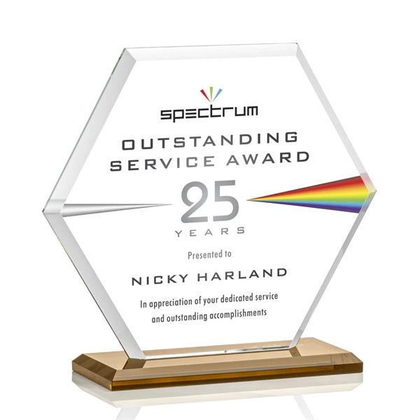 The Barnett Award features a beautifully beveled Starfire Crystal Hexagon mounted... from ASI 84592 St Regis Group / St Regis