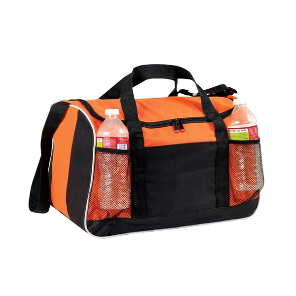 Duffel bag with two front mesh pockets and U zipper top... from ASI 41511 Brainchild USA Inc / BrainChild Gift Club