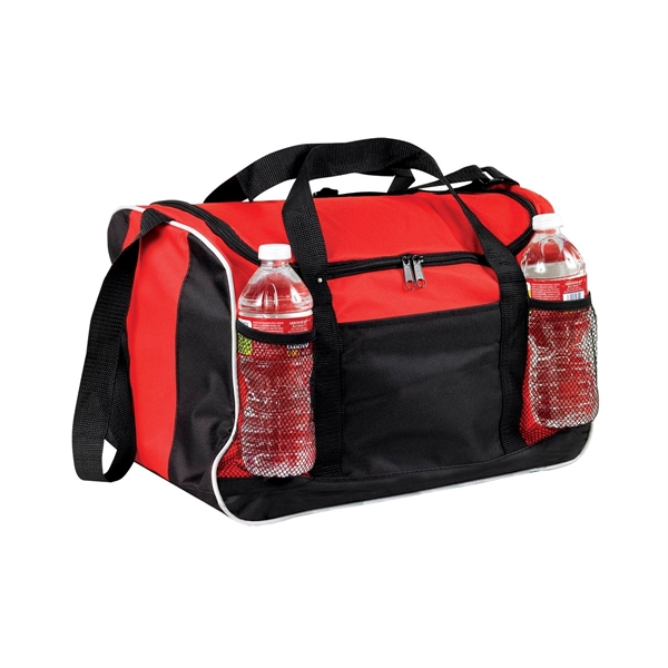 Duffel bag with two front mesh pockets and U zipper top... from ASI 41511 Brainchild USA Inc / BrainChild Gift Club