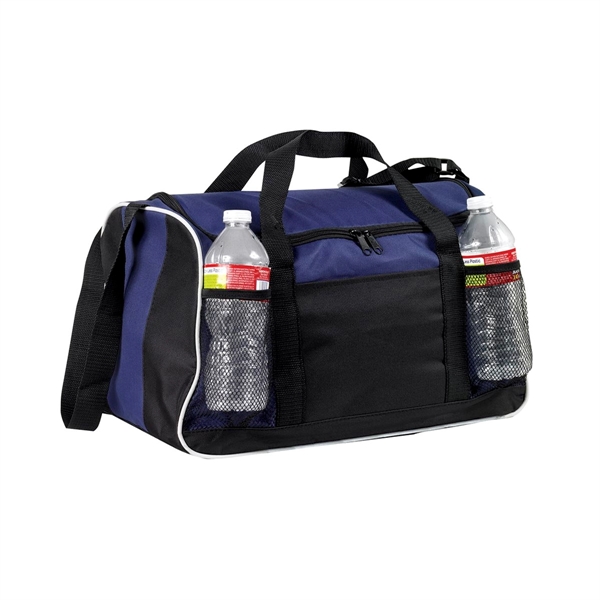 Duffel bag with two front mesh pockets and U zipper top... from ASI 41511 Brainchild USA Inc / BrainChild Gift Club
