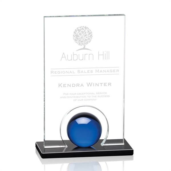 A gleaming crystal orb is mounted to our black optical crystal... from ASI 84592 St Regis Group / St Regis